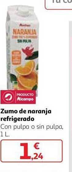 Alcampo Zumo de naranja refrigerado oferta