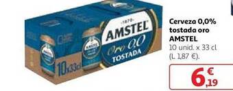 Alcampo Cerveza 0.0% tostada oro amstel oferta