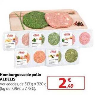 Alcampo Hamburguesa de pollo aldelis oferta