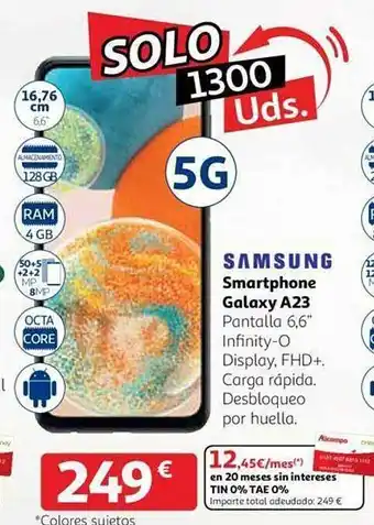 Alcampo Samsung smartphone galaxy a23 oferta