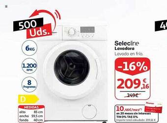 Alcampo Selecline lavadora oferta