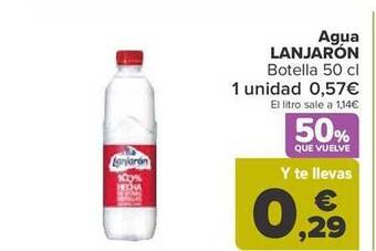 Carrefour Agua lanjarón oferta