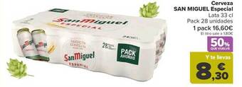 Carrefour Cerveza san miguel especial oferta