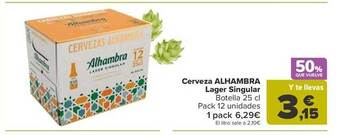 Carrefour Cerveza alhambra lager singular oferta