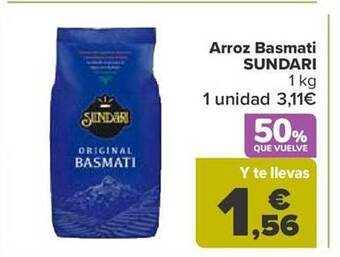 Carrefour Arroz basmati sundari oferta