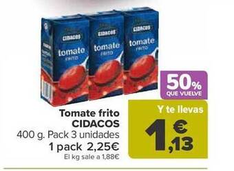 Carrefour Tomate frito cidacos oferta