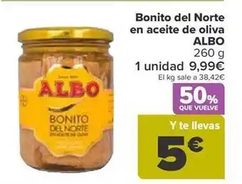 Carrefour Bonito del norte en aceite de oliva albo oferta