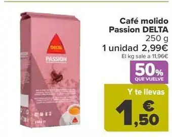 Carrefour Café molido passion delta oferta