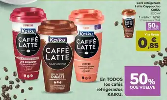 Carrefour Café refrigerado latte cappuccino kaiku oferta