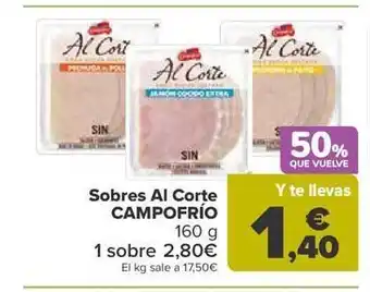 Carrefour Sobres al corte campofrío oferta
