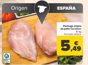 Carrefour Pechuga entera de pollo carrefour oferta