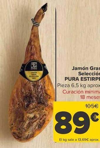 Carrefour Jamón gran selección pura estirpe oferta