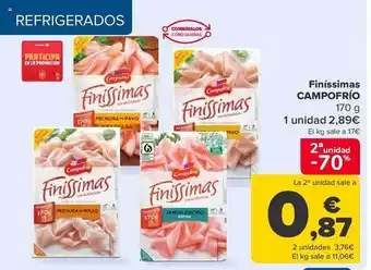 Carrefour 2a unidad -70% finíssimas campofrío oferta