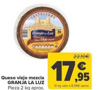 Carrefour Queso viejo mezcla granja la luz oferta