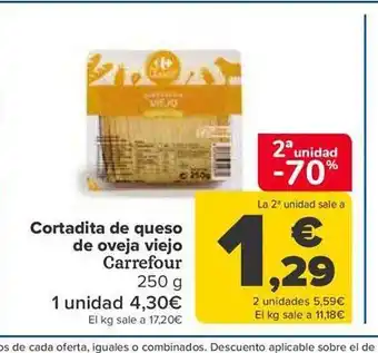 Carrefour Cortadita de queso de oveja viejo carrefur oferta
