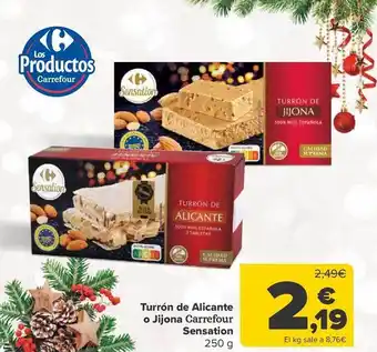 Carrefour Turrón de alicante o jijona carrefour sensation oferta