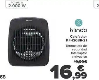Carrefour Klindo calefactor kfh20br-21 oferta