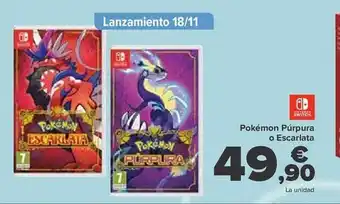 Carrefour Pokémon púrpura o escarlata oferta