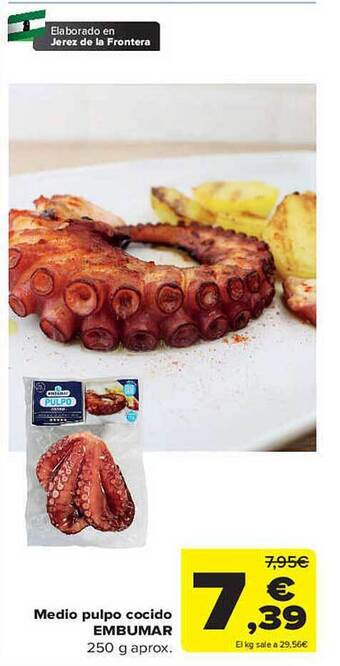 Carrefour Medio pulpo cocido embumar oferta
