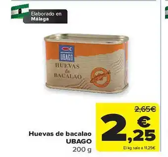 Carrefour Huevas de bacalao ubago oferta