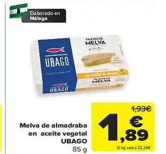 Carrefour Melva de almadraba en aceite vegetal ubago oferta