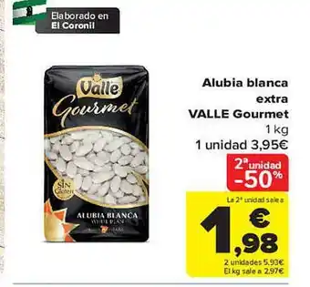 Carrefour 2a unidad -50% alubia blanca extra valle gourmet oferta