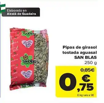 Carrefour Pipas de girasol tostada aguasal san blas oferta