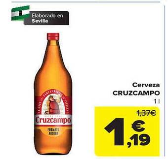 Carrefour Cerveza cruzcampo oferta
