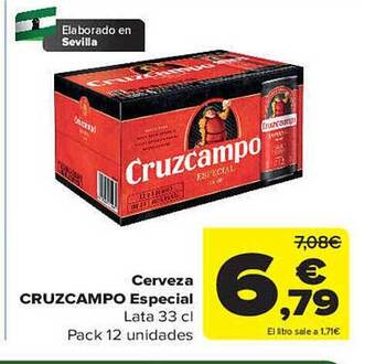 Carrefour Cerveza cruzcampo especial oferta