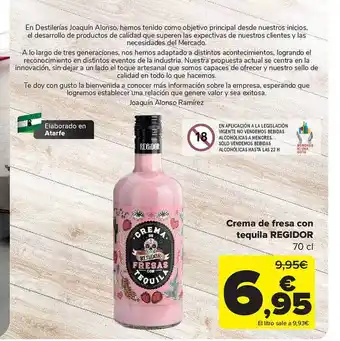 Carrefour Crema de fresa con tequila regidor oferta