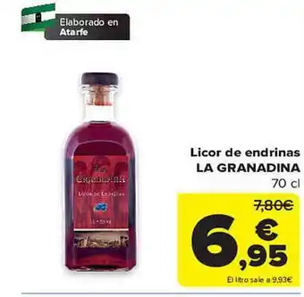 Carrefour Licor de endrinas la granadina oferta