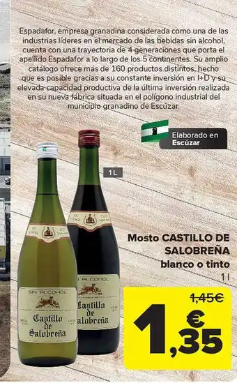 Carrefour Mosto castillo de salobreña blanco o tinto oferta