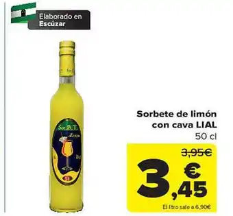 Carrefour Sorbete de limón con cava lial oferta