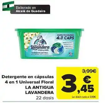 Carrefour Detergente en cápsulas 4 en 1 universal floral la antigua lavandera oferta