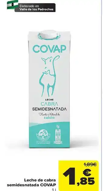 Carrefour Leche de cabra semidesnatada covap oferta