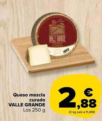 Carrefour Market Queso mezcla curado valle grande los oferta
