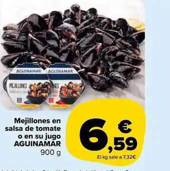 Carrefour Market Mejillones en salsa de tomate o en su jugo aguinamar oferta