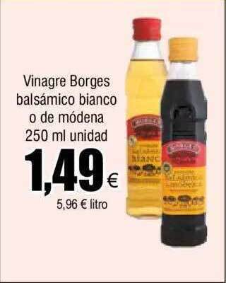 FROIZ Vinagre borges balsámico bianco o de módena oferta