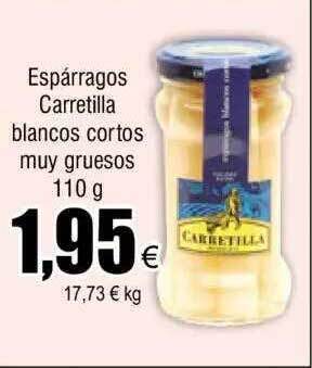 FROIZ Espárragos carretilla blancos cortos muy gruesos oferta