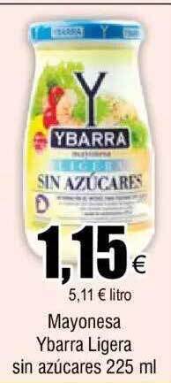 FROIZ Mayonesa ybarra ligera sin azucares oferta