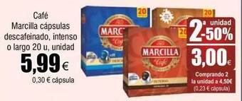 FROIZ Café marcilla cápsulas descafeinado intenso o largo oferta