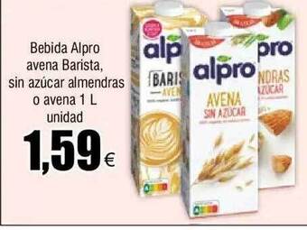 FROIZ Bebida alpro avena barista sin azucar almendras o avena oferta