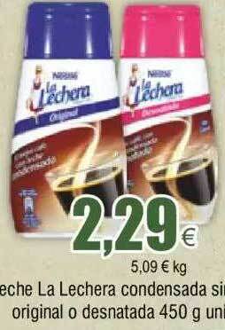 FROIZ Leche la lechera condensada sirvefacil original o desnatada oferta