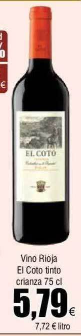 FROIZ Vino rioja el coto tinto crianza oferta