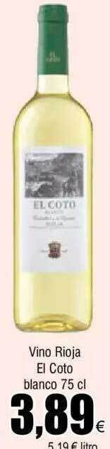 FROIZ Vino rioja el coto blanco oferta
