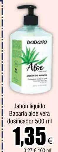 FROIZ Jabón liquido babaria aloe vera dosificador oferta