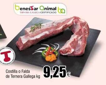 FROIZ Costilla o falda de ternera gallega kg oferta