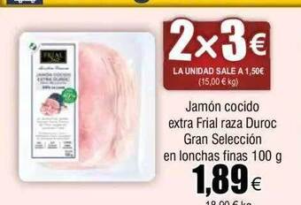 FROIZ Jamón cocido extra frial raza duroc gran selección en lonchas finas oferta