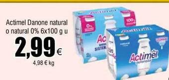FROIZ Actimel danone natural o natural 0% oferta