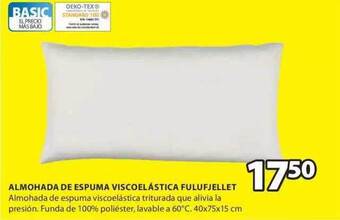 JYSK Almohada de espuma viscoelástica fulufjellet oferta